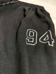 Black Joggers with "34" Graphic