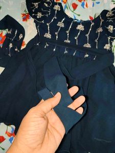 Elegant Dark Blue Girls' Party Dress