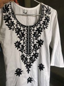 White Embroidered Top