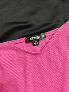 Missguided ribbed top with sweetheart neckline