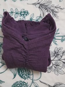 Violet Smock Tee With Bell Sleeves