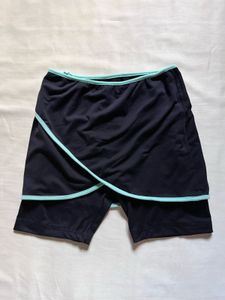 Women's Dark Blue Skort with Teal Trim