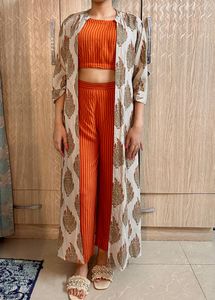 Three Peice Cordset With 2 Kurtis