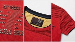 Men's Red Graphic T-Shirt