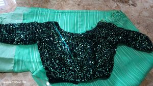 Elegant Saree with Sequined Blouse