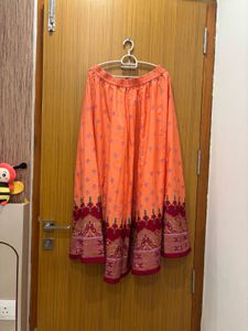 🆕 “Aurelia” peach Ethnic Printed Skirt
