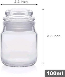 Clear Glass Storage Jar with Lid