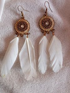 Feather Earrings Hanging