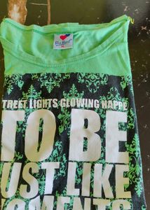 Graphic Print Green T-Shirt