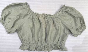 Sage Green Floral Eyelet Top