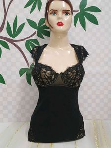 (1423)Black Lace Bodysuit