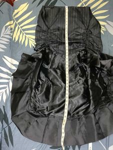 Chic Black Strapless Ruffle Dress