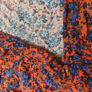 H&amp;M Red Floral Print Wrap Dress