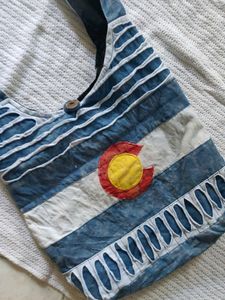 Unique Colorado Flag Denim Hobo Bag