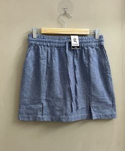 Blue Striped Mini Skirt