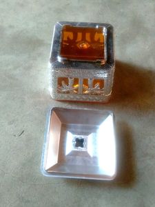Decorative Silver and Orange Jewel Box