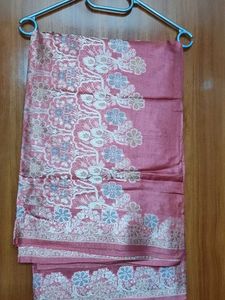 Elegant Pink Floral Saree