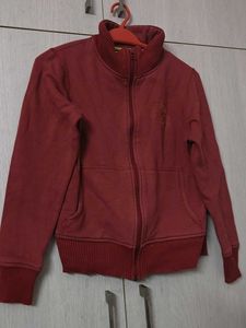 Maroon Zip-Up Jacket