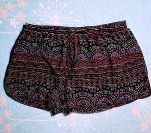 Boho Print Drawstring Shorts
