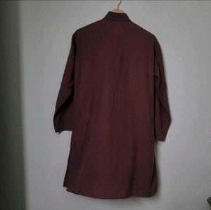 Khadi Men's Brown Kurta