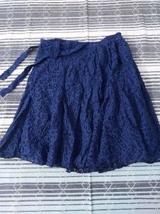 Chic Blue Lace Skirt