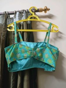 Designer Padded Bustier With Drape Skirt n Jacket