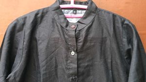 Black Butterfly Print Kurta