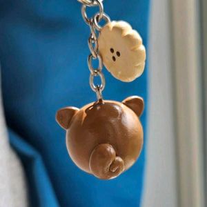 Sleepy Brown Bear Keychain 🐻 💤