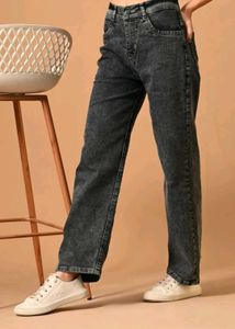 Washed Black straight fit Jeans