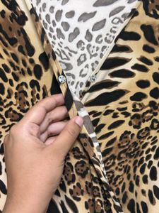 y2k vintage leopard print wrap top/shrug🐆
