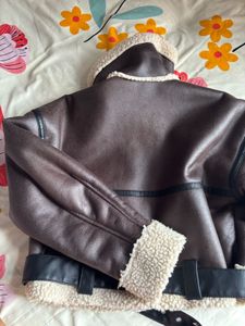 SAVANA Stylish Belted Faux Leather Coat