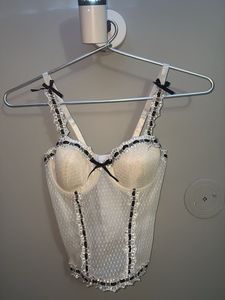 White Lace Corset Bra