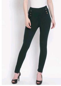 Green Skinny Fit Jeggings