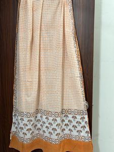 TAAVI Orange Pure Cotton Dupatta