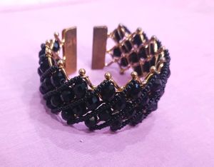 Stylish Black Crystal Beaded Bracelet✨✨