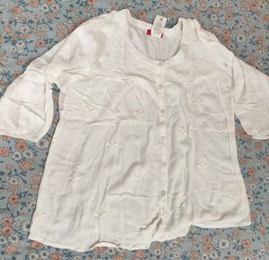 White embroided shirt