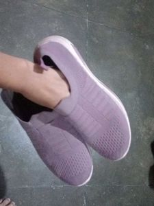 Comfortable Lavender Slip-On Shoes