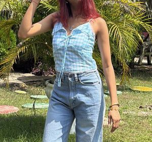 cute blue Pinterest check top
