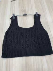 Chic Black Knit Tank Top
