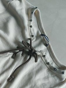 Rock &amp; Roll Graphic Lace-Up y2k Top
