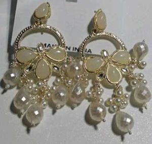 Elegant Pearl Chandelier Earrings