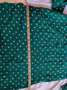 Green Printed Kurta