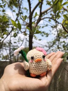 Cute Crochet Duck Keychain ❣️☺️