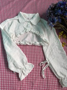 Korean White Crop Shrug 🤍