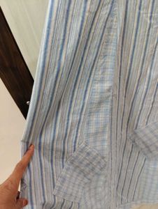 Blue Striped Maxi Skirt