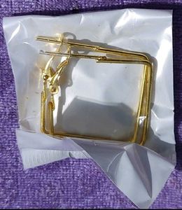 Gold Square Earrings