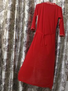 Beutiful Front Slit Printed Layered A-Line Kurti