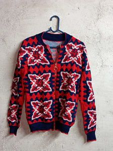 Winter Zipper Cardigan Sweater Multicolour