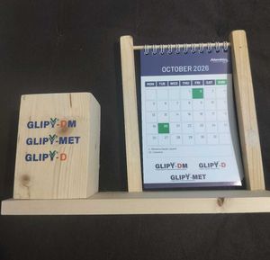 Wooden Desk Organizer with Calendar