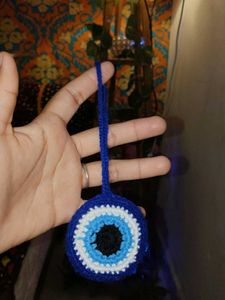 Crocheted Evil Eye Charm